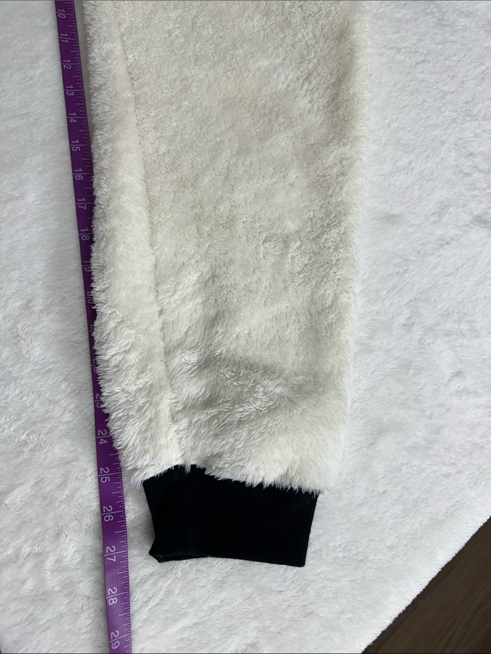 Disney Cream Sherpa Joggers with Black Waistband & Cuffs - Picture 6 of 6